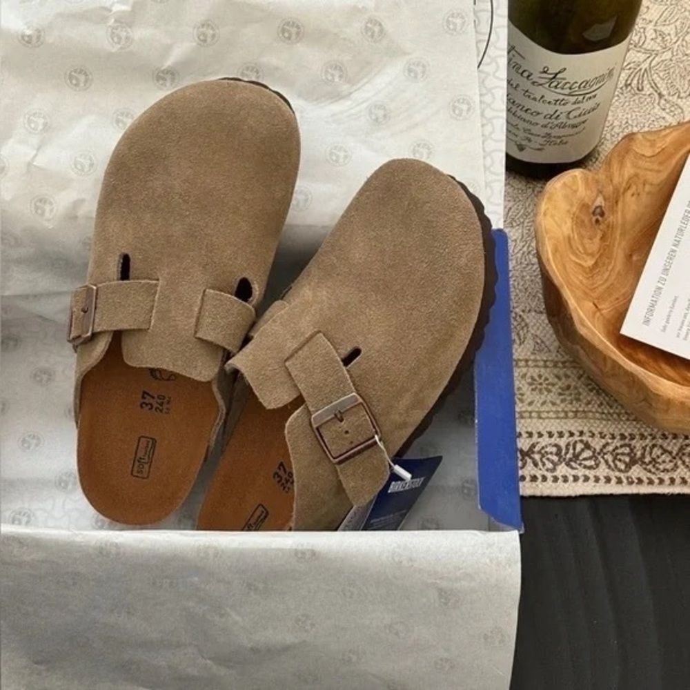 Birkenstock Boston Suede Taupe - Picture 5 of 8